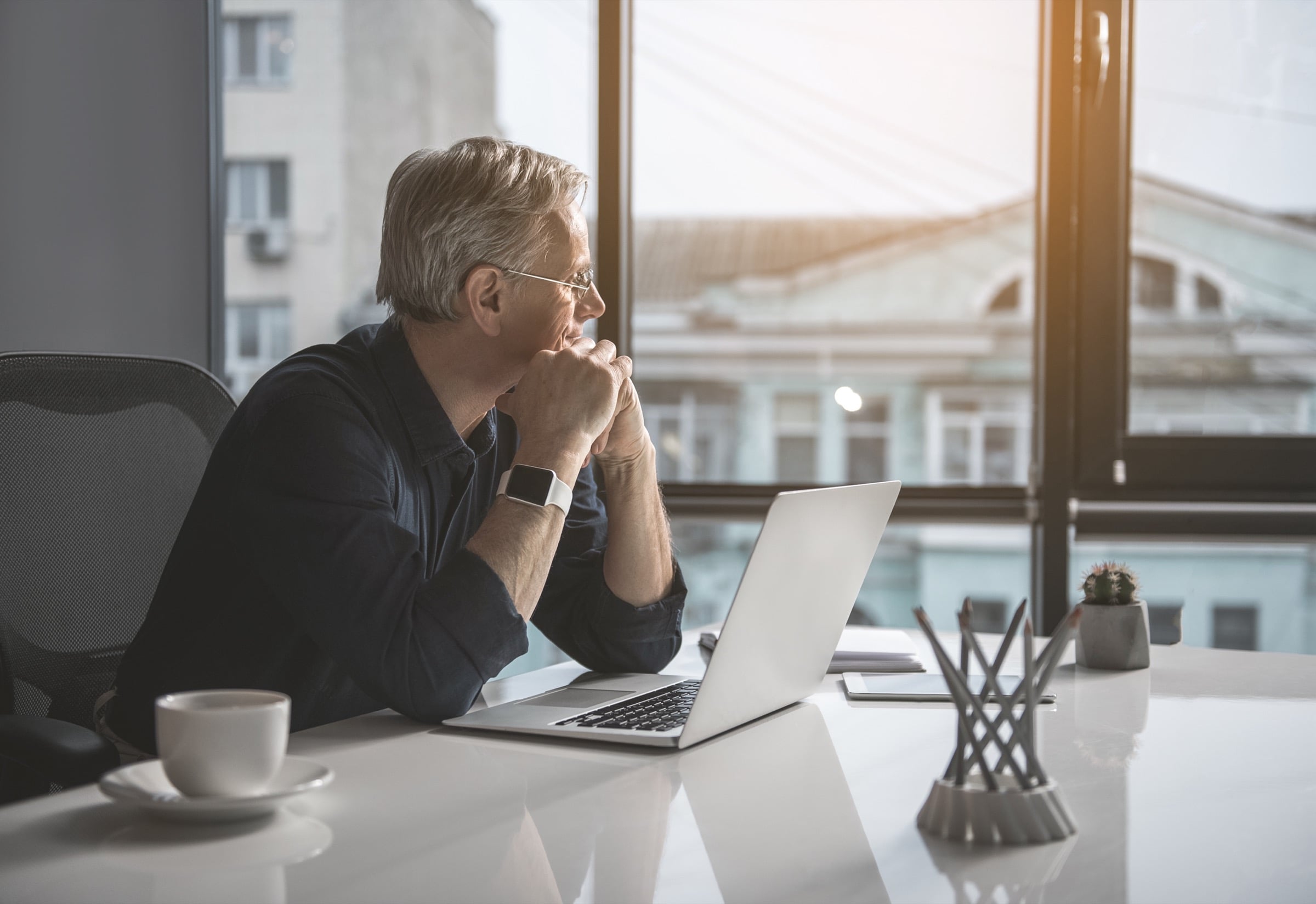 Entrepreneur dans son bureau